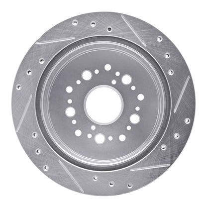 R1 Concepts R1 90-92 Lexus LS400 Rear Left Drilled & Slotted Silver Brake Rotor