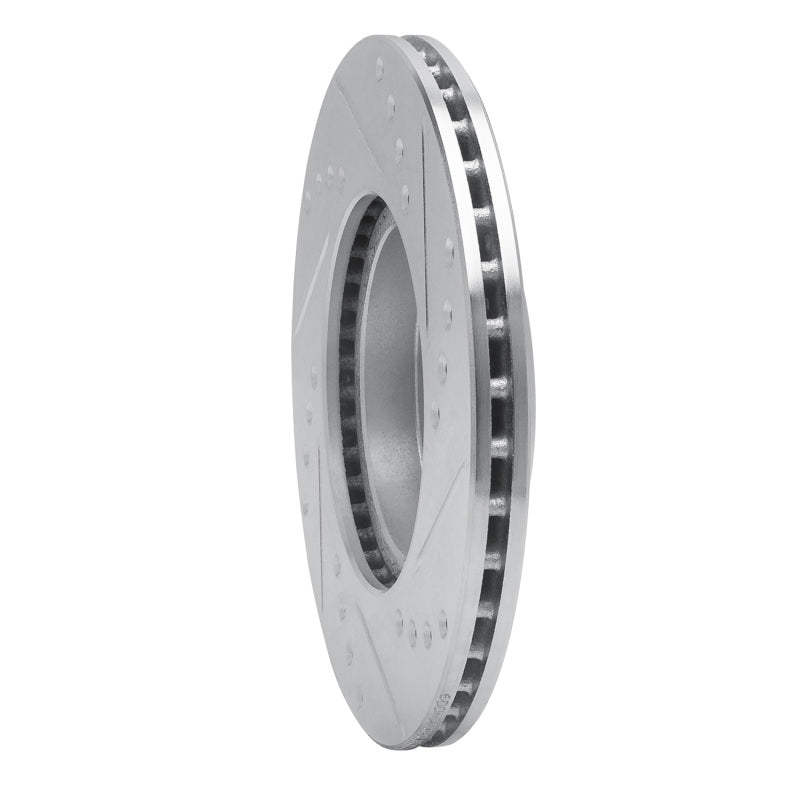 R1 Concepts R1 84-87 Toyota Corolla (US/Canada) Front Left Drilled & Slotted Silver Brake Rotor