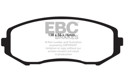 EBC 08-13 Suzuki Grand Vitara 2.4L Yellowstuff Front Brake Pads