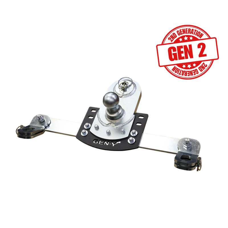 GEN-Y Hitch Gen-Y 20-24 GM Short/Long Bed GoosePuck II 5in Offset Ball Puck Mount 25K TW w/Safety Chain Anchors
