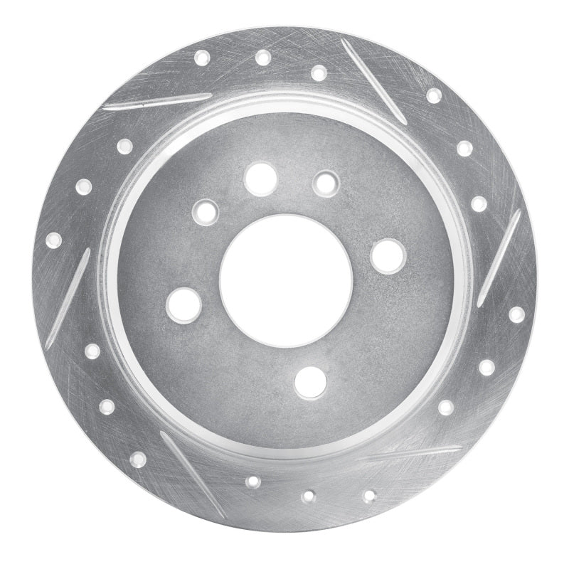 R1 Concepts R1 84-91 BMW 325 Rear Right Drilled & Slotted Silver Brake Rotor