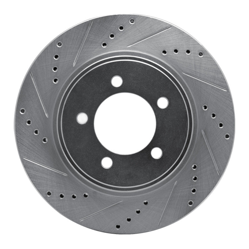 R1 Concepts R1 06-10 Ford Explorer Sport Trac Front Left Drilled & Slotted Silver Brake Rotor