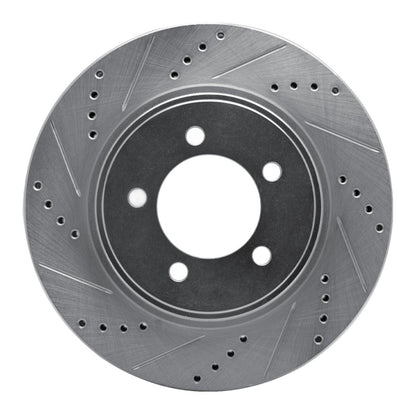 R1 Concepts R1 06-10 Ford Explorer Sport Trac Front Left Drilled & Slotted Silver Brake Rotor