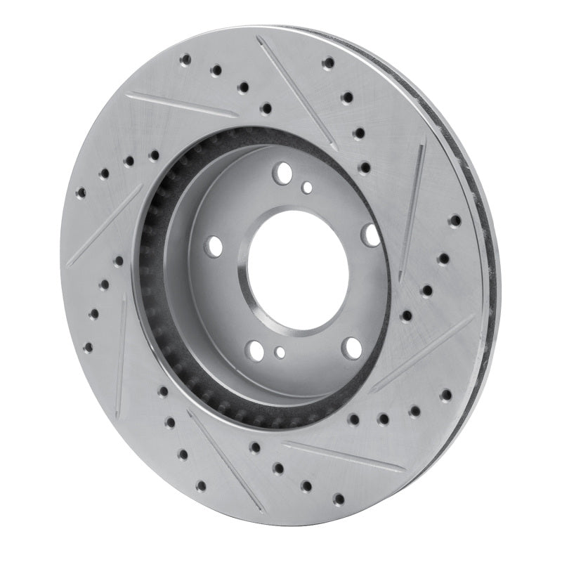 R1 Concepts R1 91-01 Acura Legend Front Left Drilled & Slotted Silver Brake Rotor