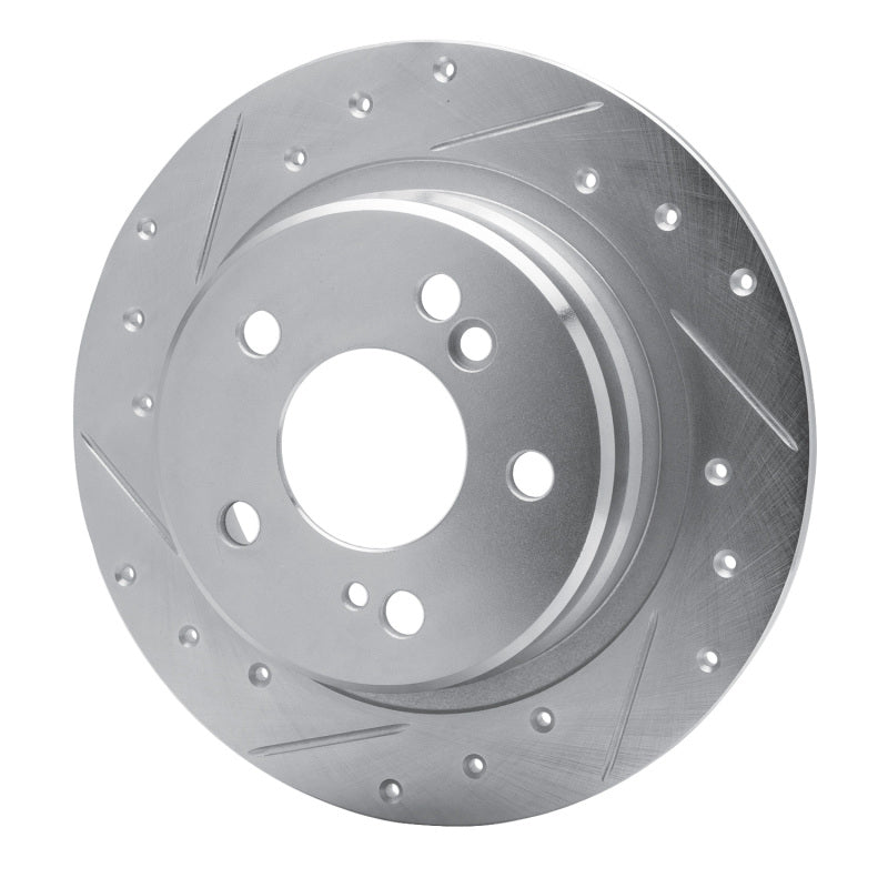 R1 Concepts R1 90-95 Mercedes-Benz 300SL Rear Left Drilled & Slotted Silver Brake Rotor
