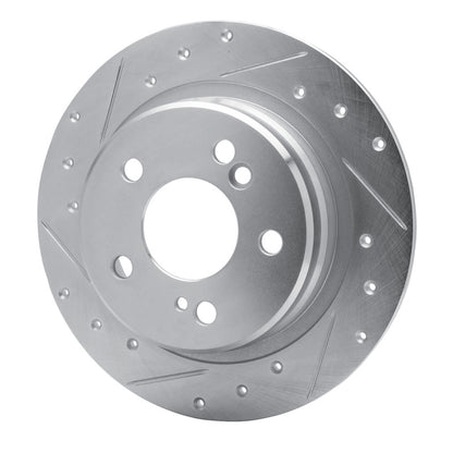 R1 Concepts R1 90-95 Mercedes-Benz 300SL Rear Left Drilled & Slotted Silver Brake Rotor