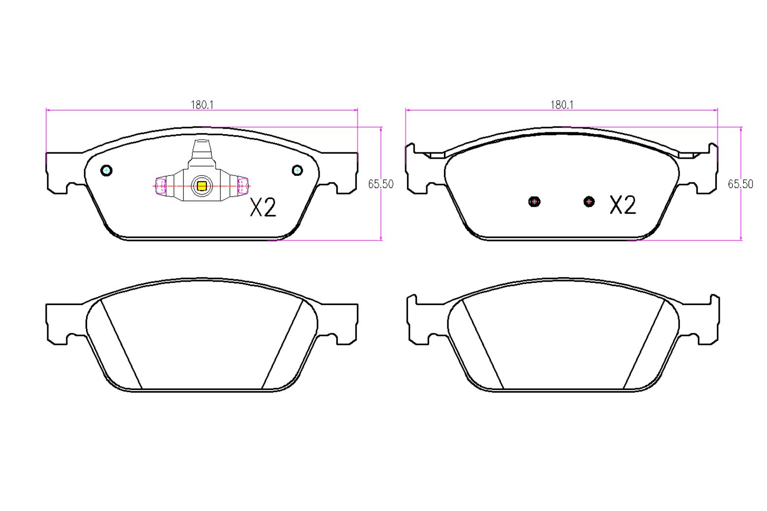BOGAP F8210377 Brake Pad Set, Disc Brake
