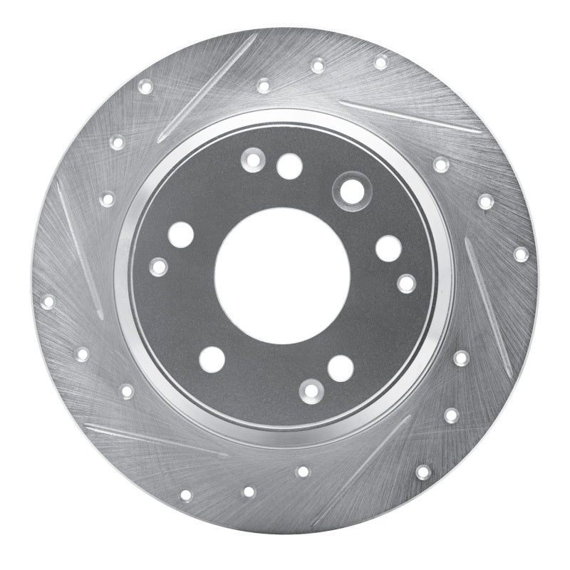 R1 Concepts R1 91-99 Acura Legend Rear Left Drilled & Slotted Silver Brake Rotor