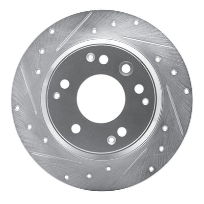 R1 Concepts R1 91-99 Acura Legend Rear Left Drilled & Slotted Silver Brake Rotor