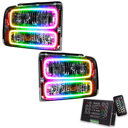 ORACLE Lighting Oracle 05-07 Ford F-250/350 SMD HL - Chrome - ColorSHIFT w/ 2.0 Controller
