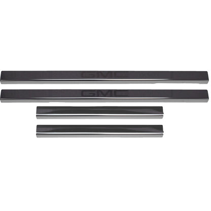 Putco 14-18 GMC Sierra LD - Double Cab w/ GMC Etching (8pcs) Black Platinum Door Sills