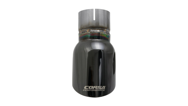 CORSA Performance Corsa Single Universal 2.5in Inlet / 3.5in Outlet Black PVD Pro-Series Tip Kit
