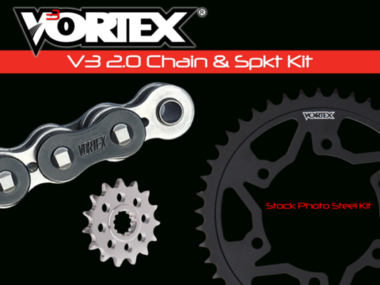 Vortex Racing V3 2.0 Chain and Sprocket Kit 3270-16,526AS-44,520SX3-114- Black