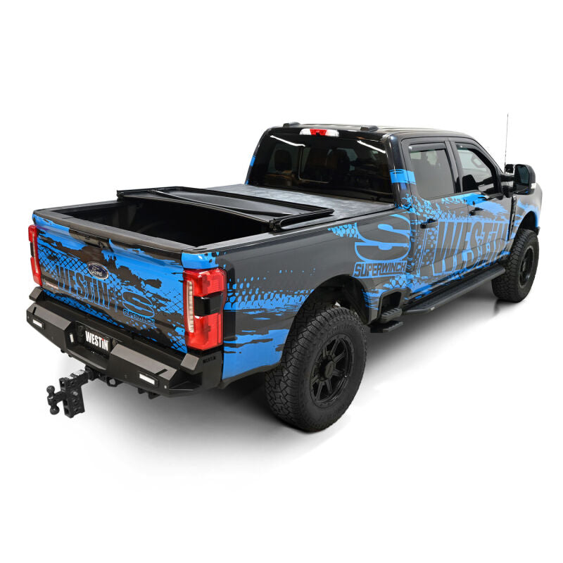 Westin 17-24 Ford F-250/350 Super Duty 6.75ft. Bed Soft Tri-Fold Tonneau Cover - Black
