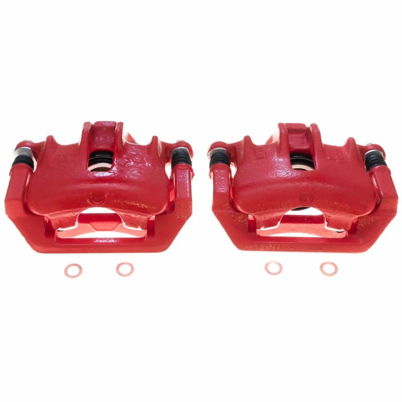 PowerStop Power Stop 1999 Land Rover Discovery Rear Red Calipers - Pair