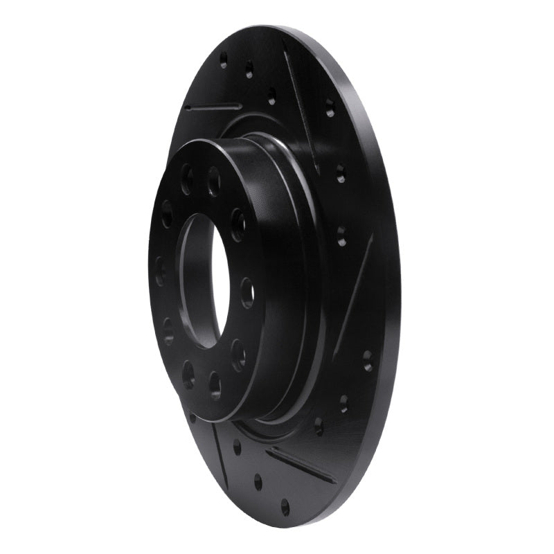 R1 Concepts R1 13-16 Dodge Dart Rear Right Drilled & Slotted Black Brake Rotor