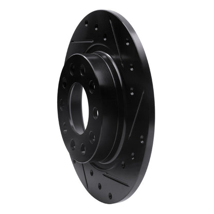 R1 Concepts R1 13-16 Dodge Dart Rear Right Drilled & Slotted Black Brake Rotor