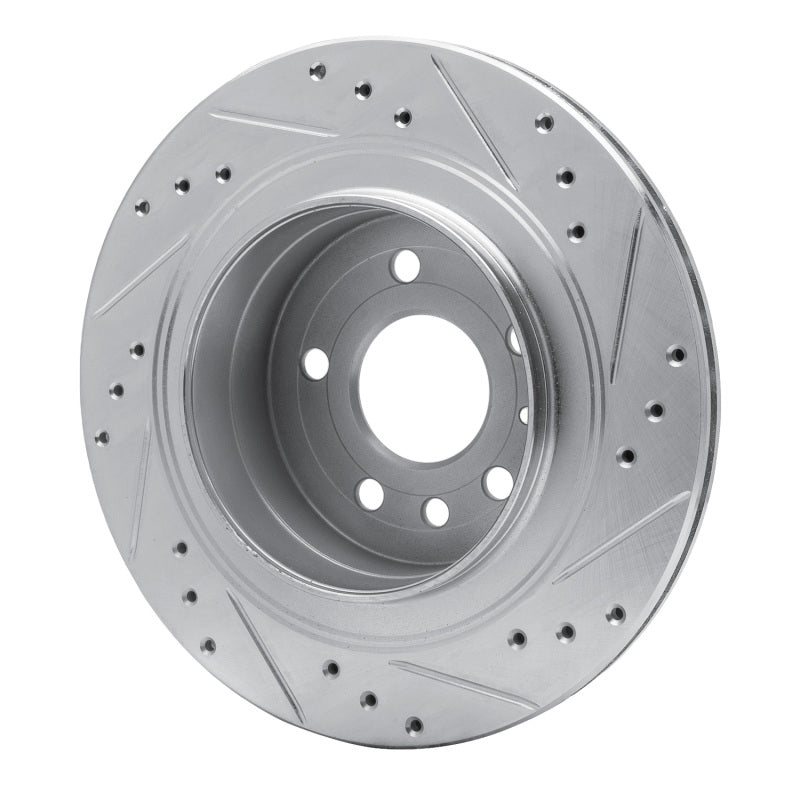 R1 Concepts R1 2002-2010 Saab 9-5 Rear Left Drilled & Slotted Silver Brake Rotor