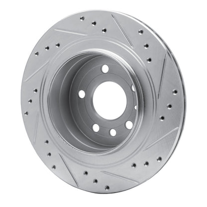 R1 Concepts R1 2002-2010 Saab 9-5 Rear Left Drilled & Slotted Silver Brake Rotor