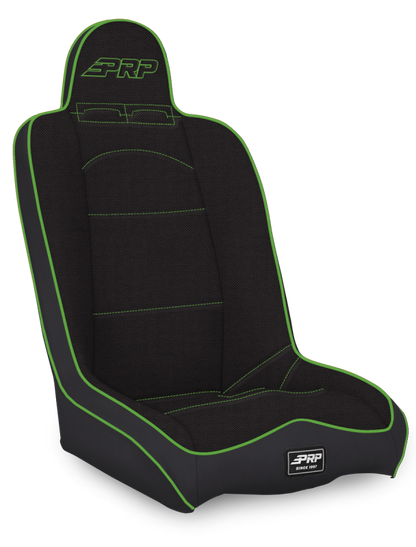 PRP Seats PRP Daily Driver High Back Suspension Seat- Black/Green Tweed