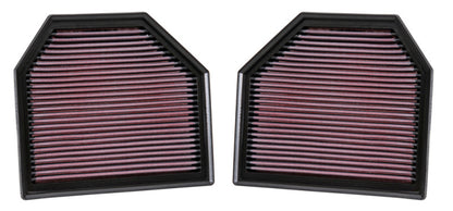 K&N Engineering K&N Replacement Air Filter for 11-14 BMW M5/M6 4.4L V8 / 2015 M4/M3 3.0L I6  (2 per box)