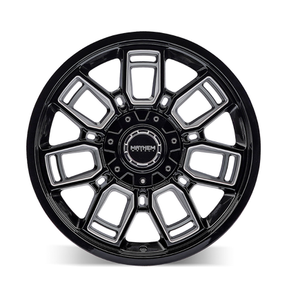 Mayhem 8118 Ordinance 20x9 / 5x127/139.7 BP / 87.1mm Hub Gloss Black Wheel w/ Milled Spokes