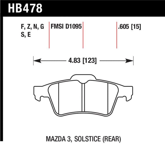 Hawk Performance Hawk 13-14 Ford Focus ST / Mazda/ Volvo DTC-70 Race Rear Brake Pads