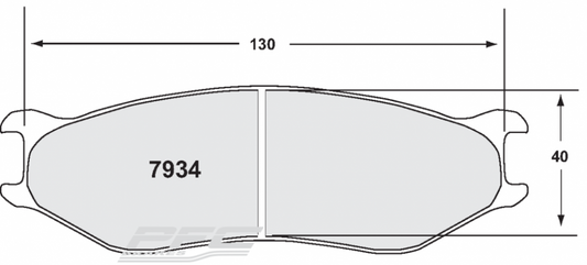PFC 7934.13.17.34 BRAKE PADS RACE 13 CMPD 17MM ZR34, ZR41 & ZR94 S (40MM RADIAL DEPTH)