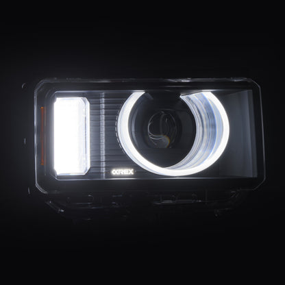 AlphaRex 24-26 Toyota LC Heritage LUXX LED Proj Headlight Blk w/Activ Light/Seq Signal/Switchback