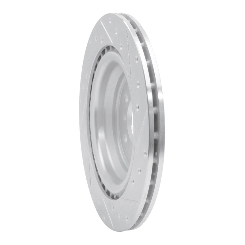 R1 Concepts R1 12-19 Mercedes-Benz GLE300D Rear Left Drilled & Slotted Silver Brake Rotor