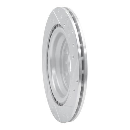 R1 Concepts R1 12-19 Mercedes-Benz GLE300D Rear Left Drilled & Slotted Silver Brake Rotor