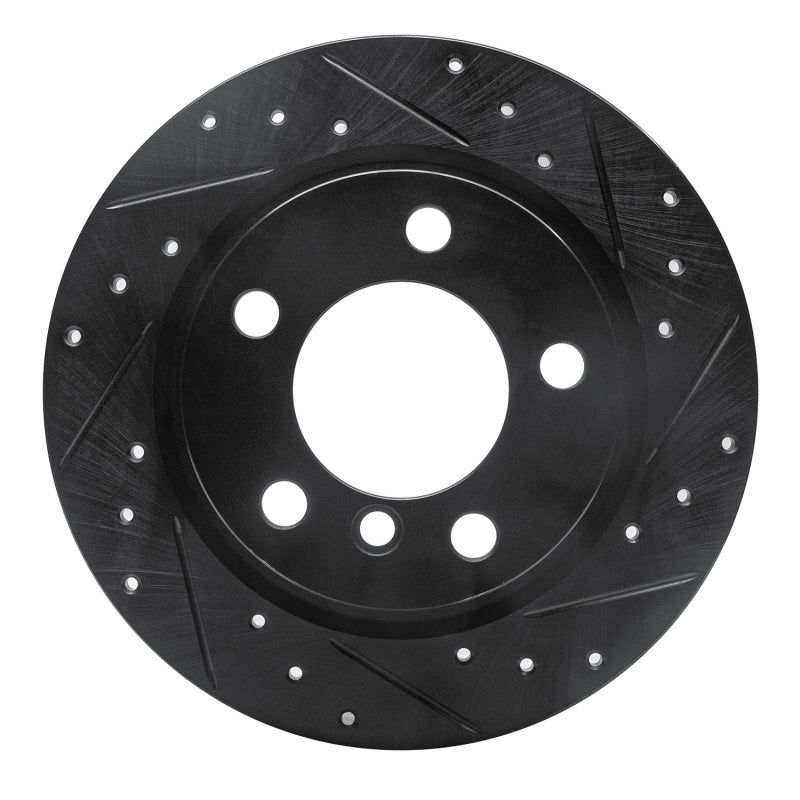 R1 Concepts R1 11-16 Mini Cooper Countryman Rear Right Drilled & Slotted Black Brake Rotor