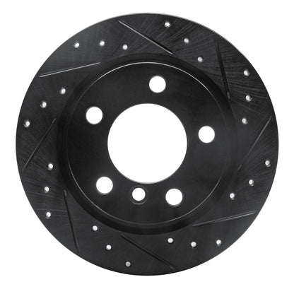 R1 Concepts R1 11-16 Mini Cooper Countryman Rear Right Drilled & Slotted Black Brake Rotor