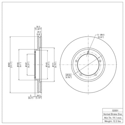DFC 67-88 Porsche 914 Front GeoSPEC Coated Rotor