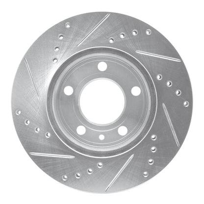 R1 Concepts R1 82-90 Volvo 760 Series Front Right Drilled & Slotted Silver Brake Rotor