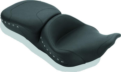 Mustang Motorcycle Mustang 97-07 Harley Rd King, 06-07 Str Glide, 00-05 Eagle Touring 1PC Seat w/Studs - Black