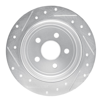 R1 Concepts R1 95-07 Chrysler PT Cruiser Rear Right Drilled & Slotted Silver Brake Rotor