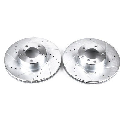 PowerStop Power Stop 01-03 BMW 530i Front Evolution Drilled & Slotted Rotors - Pair