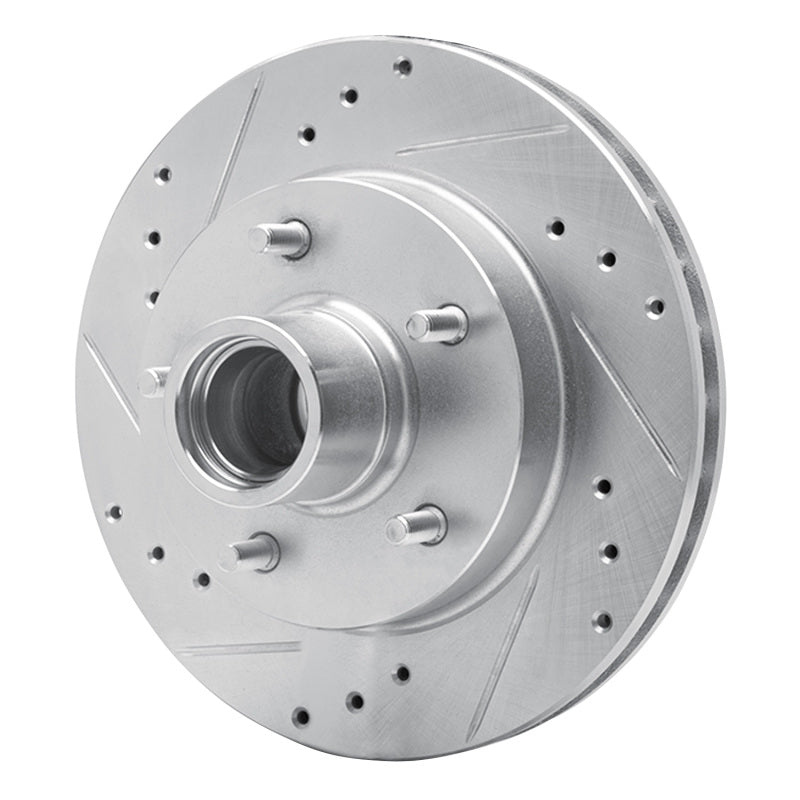 R1 Concepts R1 79-81 Buick Century Front Left Drilled & Slotted Silver Brake Rotor