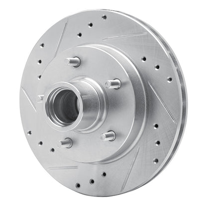 R1 Concepts R1 79-81 Buick Century Front Left Drilled & Slotted Silver Brake Rotor