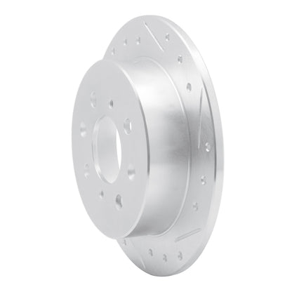 R1 Concepts R1 88-01 Acura Integra Rear Right Drilled & Slotted Silver Brake Rotor
