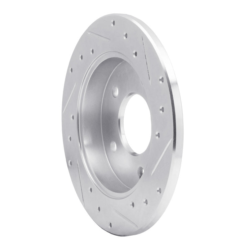 R1 Concepts R1 86-92 Buick Reatta Rear Left Drilled & Slotted Silver Brake Rotor