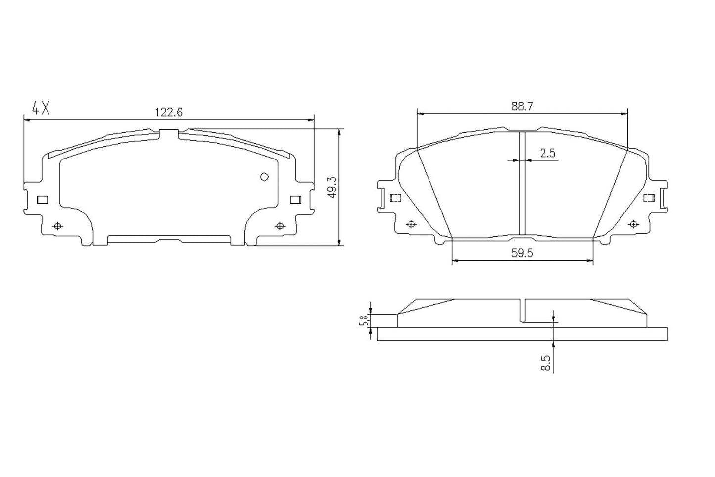 BOGAP T8210102 Brake Pad Set, Disc Brake
