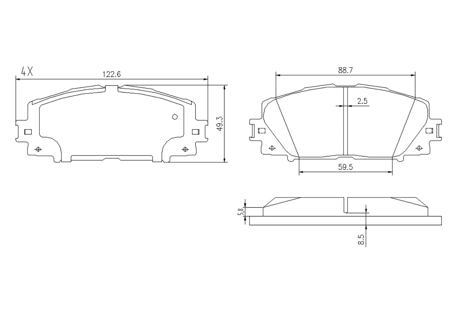 BOGAP T8210102 Brake Pad Set, Disc Brake