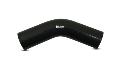 Vibrant 4 Ply Reinforced Silicone Elbow Connector - 1.5in I.D. - 45 deg. Elbow (BLACK)