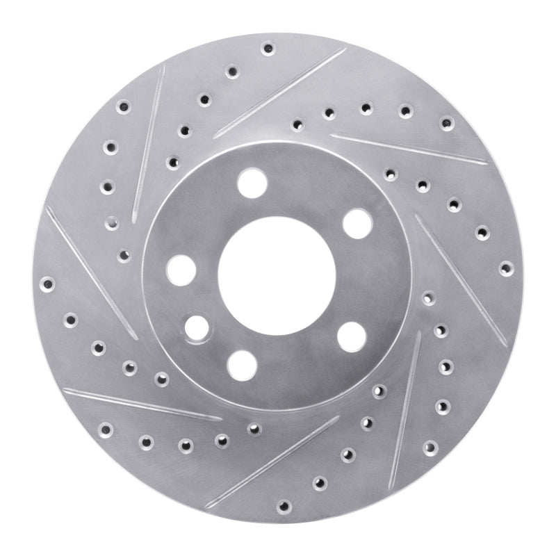 R1 Concepts R1 01-03 Volkswagen EuroVan Front Left Drilled & Slotted Silver Brake Rotor