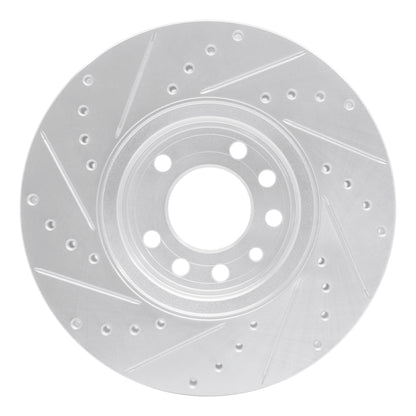 R1 Concepts R1 03-11 Cadillac BLS (Mexico) Front Right Drilled & Slotted Silver Brake Rotor