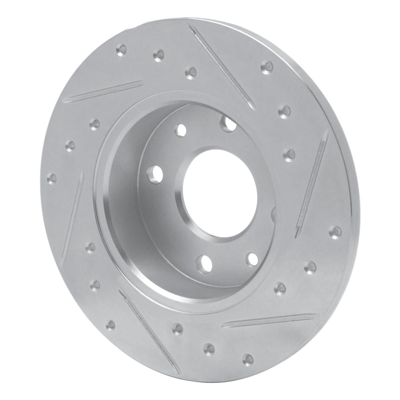 R1 Concepts R1 81-83 Renault R18I Front Left Drilled & Slotted Silver Brake Rotor