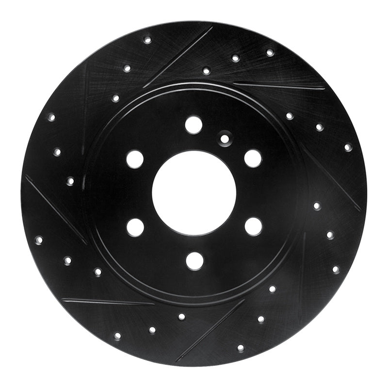 R1 Concepts R1 06-06 Buick TERRAZA Rear Left Drilled & Slotted Black Brake Rotor