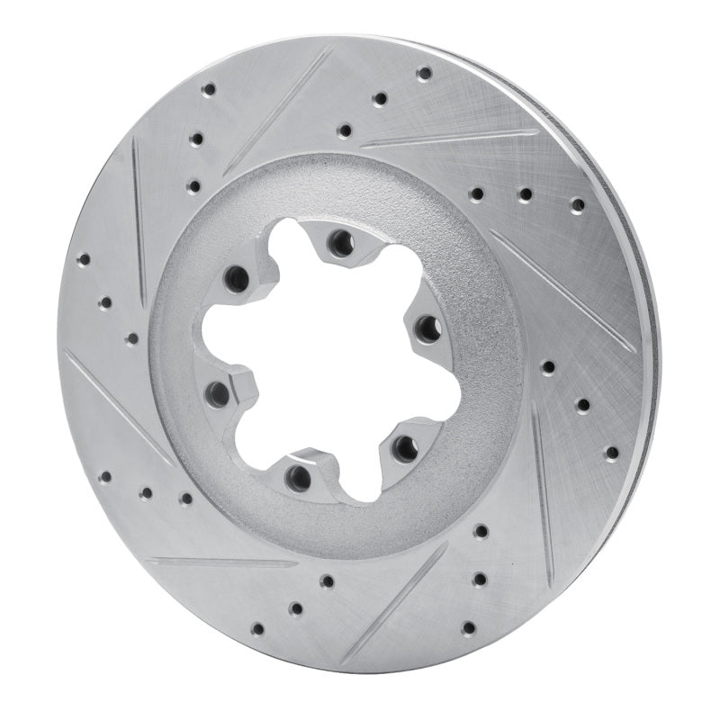 R1 Concepts R1 09-12 Chevrolet Colorado Front Left Drilled & Slotted Silver Brake Rotor